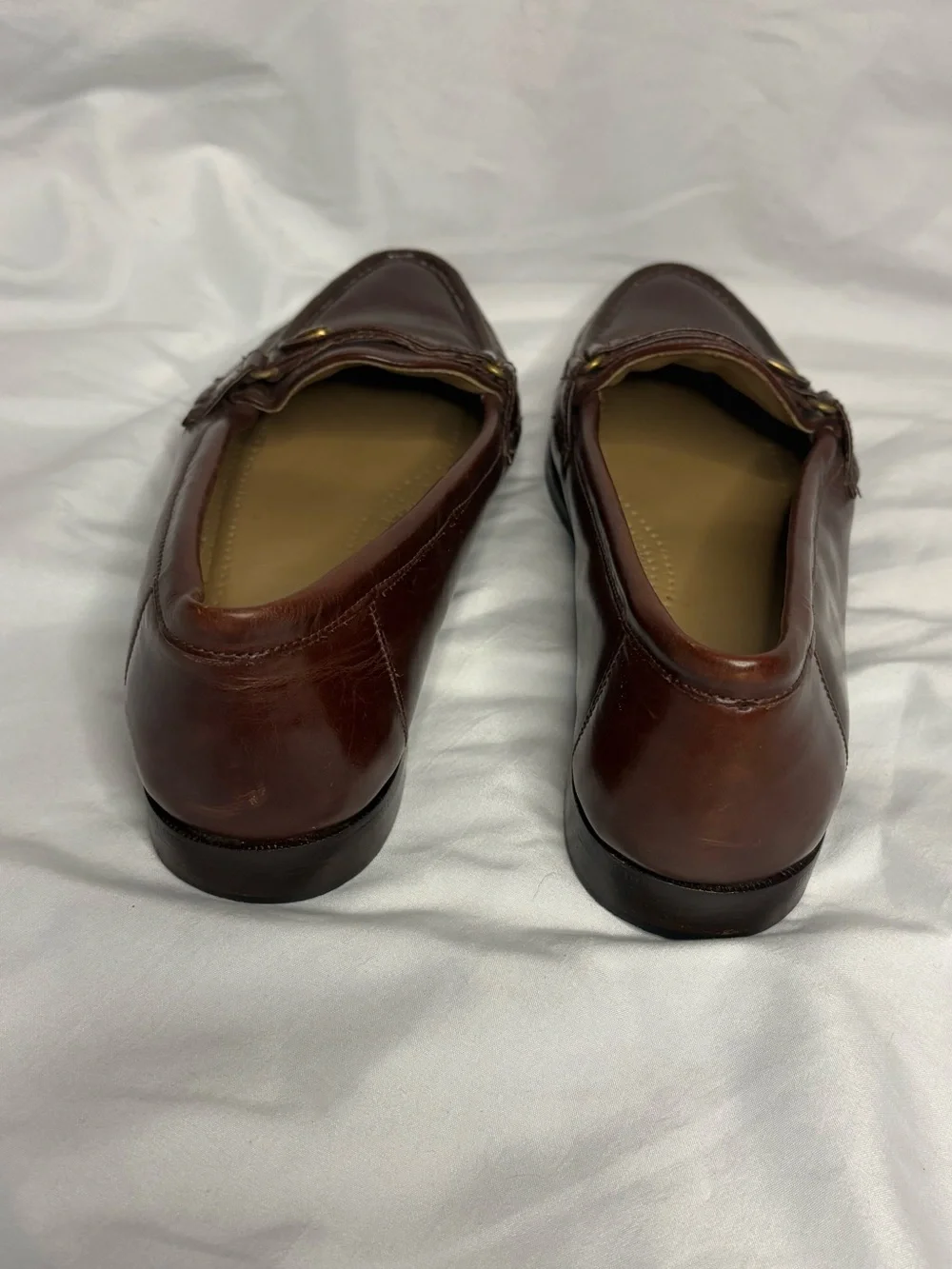 Bass Leather Penny Loafers in Mahogany Brown